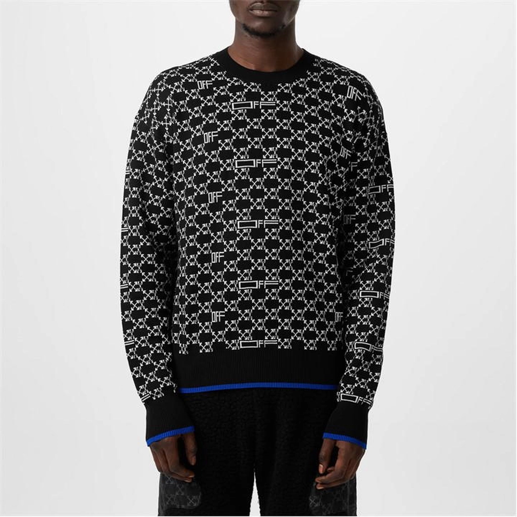 Off White All-Over Monogram Jumper - Black